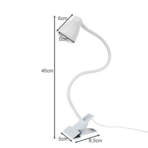 Desk lamp with clip - white Izoxis 19455-2