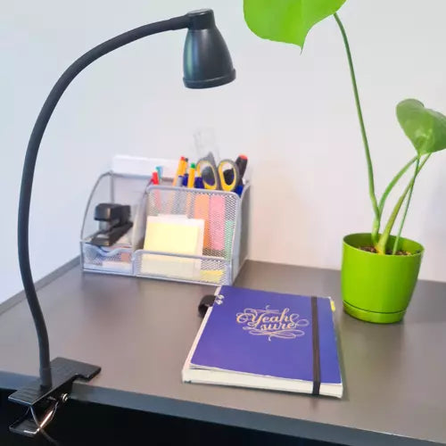 Desk lamp with clip - black Izoxis 19454-4