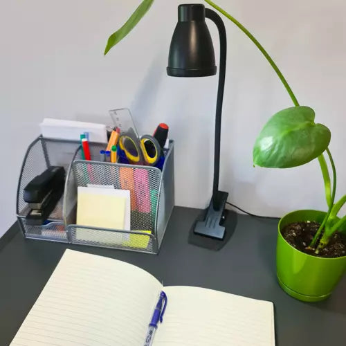 Desk lamp with clip - black Izoxis 19454-5