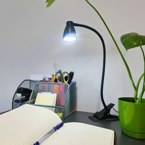 Desk lamp with clip - black Izoxis 19454-3