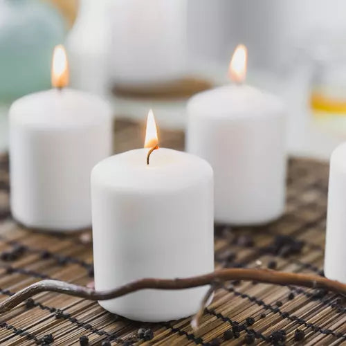 Candle cylinder white - set of 8 pcs.-3