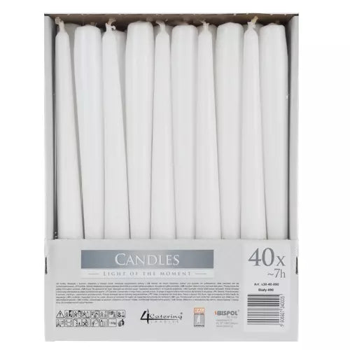 Cone candle white - set of 40 pcs-6