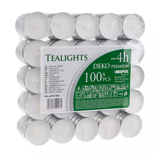 Candles / tea lights 4h - set of 100 pieces-8