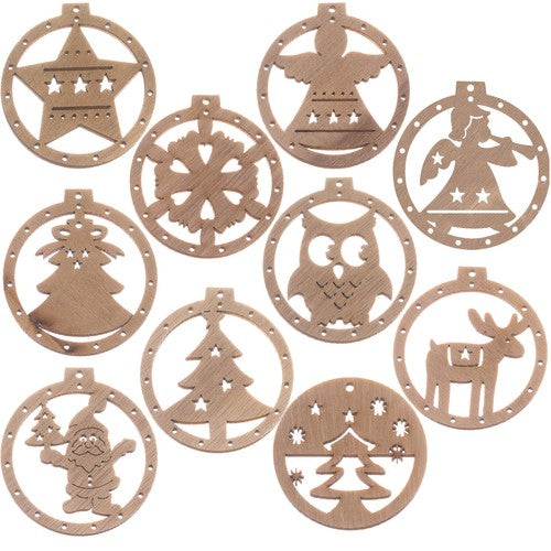 Wooden baubles - 10 pcs Ruhhy 5902802918048