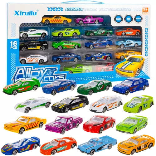 Colorful cars/sprung cars 1:64 - 16 pcs. Kruzzel 20352 Kruzzel 5900779942271