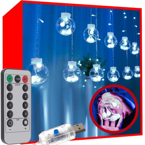 108LED USB light curtain - cool white KŚ19770 Iso Trade 5900779941793