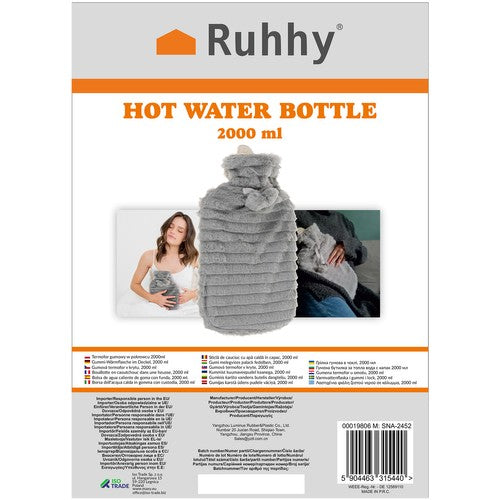 Rubber hot water bottle in cover 2000ml Ruhhy 19806-1