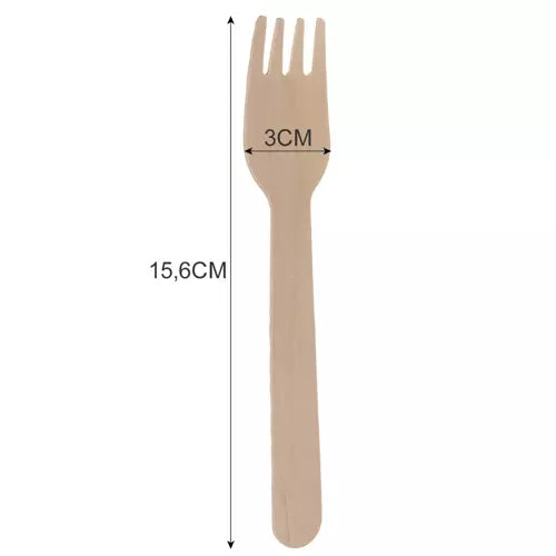 Wooden forks - 100 pcs. Ruhhy 20697-3