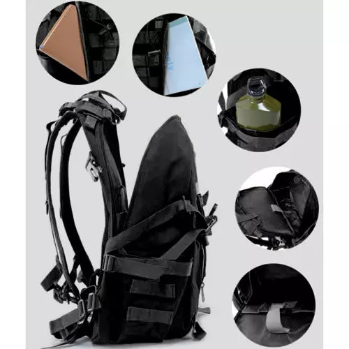 Military/tourist backpack black Trizand 20534-5