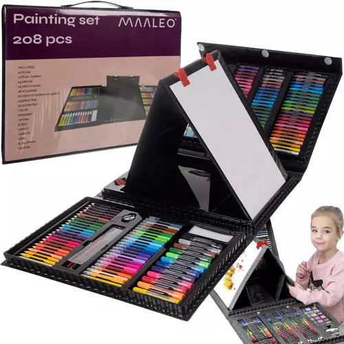 Painting set in a suitcase - 208 pcs Maaleo 21645 Maaleo 5900779943230