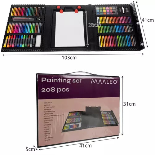 Painting set in a suitcase - 208 pcs Maaleo 21645-13