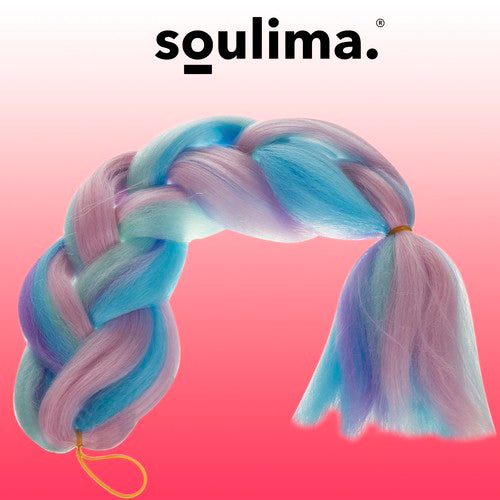 Synthetic hair ombre blue/fiol Soulima 21366-4