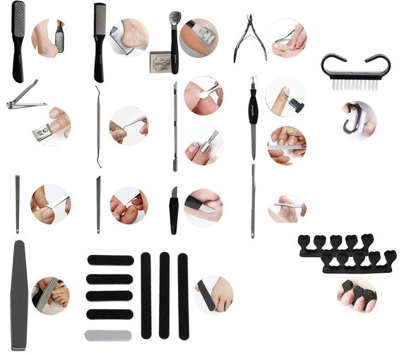 Pedicure set - 30 pieces. Soulima 21447-6