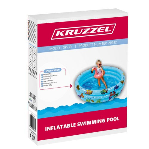 Inflatable pool for children - paddling pool Kruzzel 20932-8