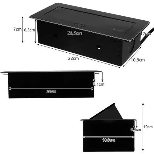 Socket hidden in the countertop - triple Izoxis 21659-5