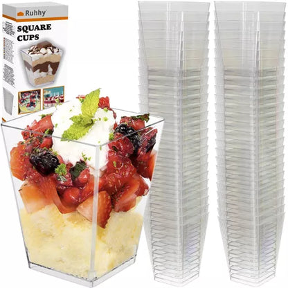 Square cups - 50 pcs. 120ml Ruhhy 21164 Ruhhy 5904463315921