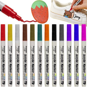 Acrylic markers - set of 12 pcs. Maaleo 21648 Maaleo 5900779943261