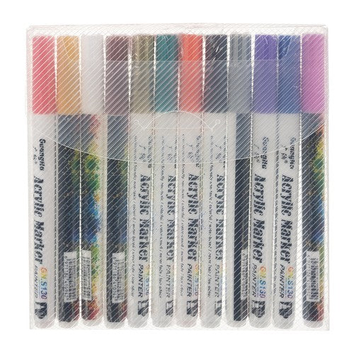 Acrylic markers - set of 12 pcs. Maaleo 21648-7