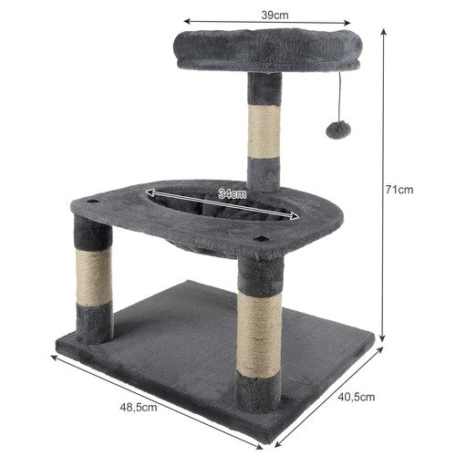 Cat tree 71cm gray Purlov 21711-14