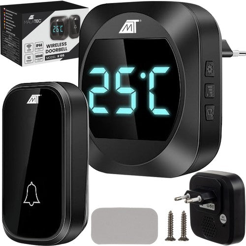 Malatec 21911 black wireless doorbell Malatec 5900779943667