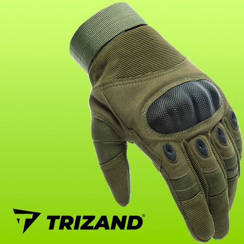 XL-khaki tactical gloves Trizand 21772-12