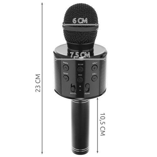 Karaoke microphone - black Izoxis 22189-7