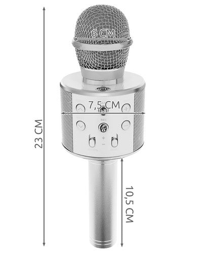 Karaoke microphone - silver Izoxis 22188-7