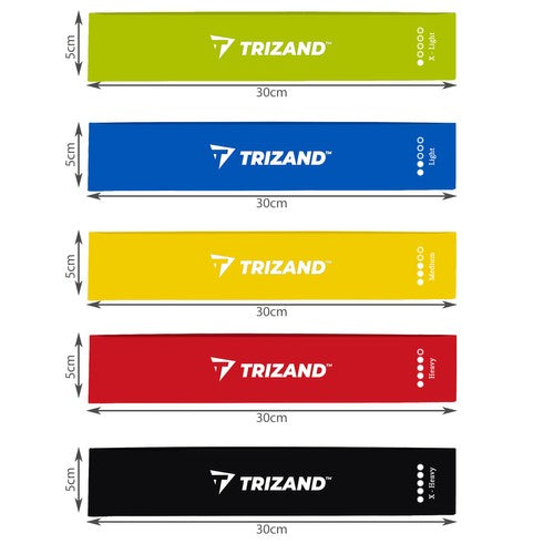 Exercise band set - 5pcs Trizand 21955-7