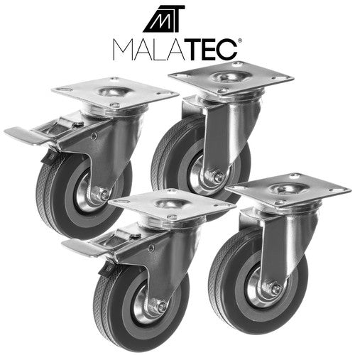 Swivel wheels - set of 4 pcs. Malatec 22537-6