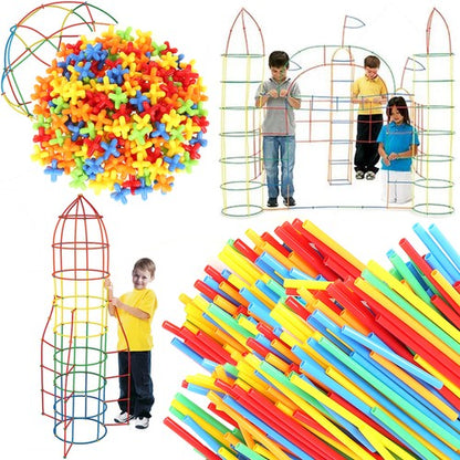 Blocks - straws - set 408 pcs. 22408 Kruzzel 5900779945586