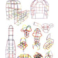 Blocks - straws - set 408 pcs. 22408-11