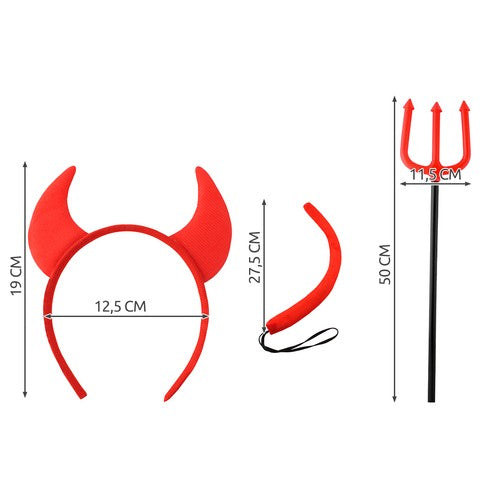 Devil costume - set of 4 elements S22140-2