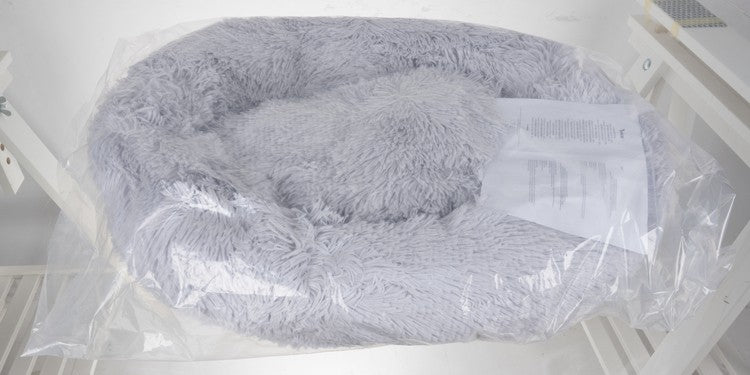 Hairy dog bed, gray 22759-17