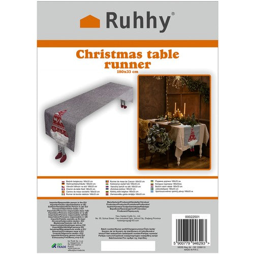 Christmas table runner 180x33cm Ruhhy 22501-1