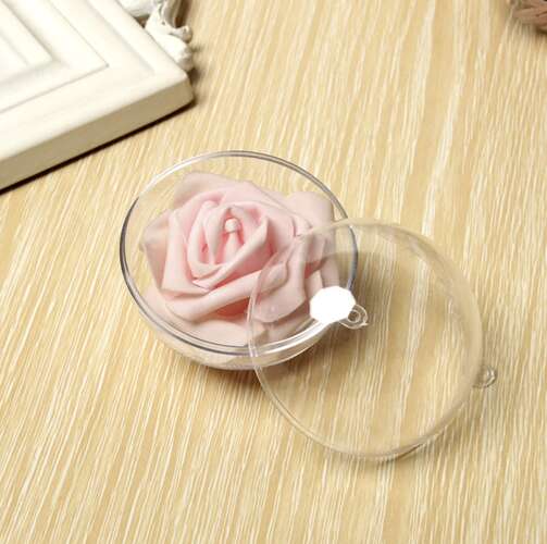 Transparent baubles 10 cm - set of 5 Ruhhy 22276-9