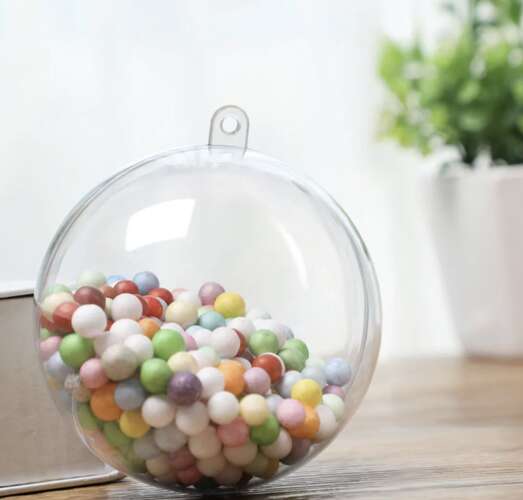 Transparent baubles 10 cm - set of 5 Ruhhy 22276-10