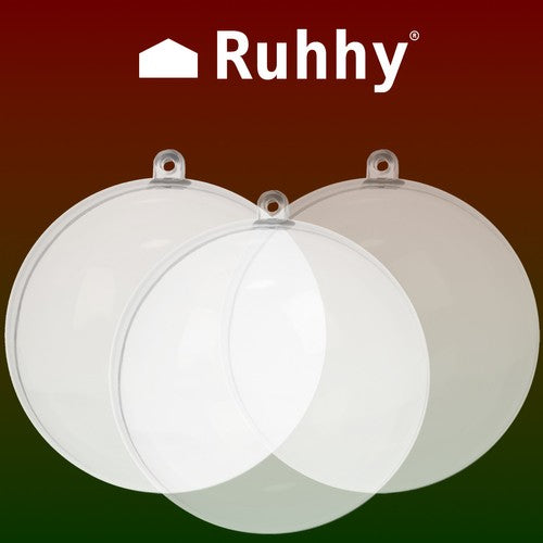 Transparent baubles 10 cm - set of 5 Ruhhy 22276-3