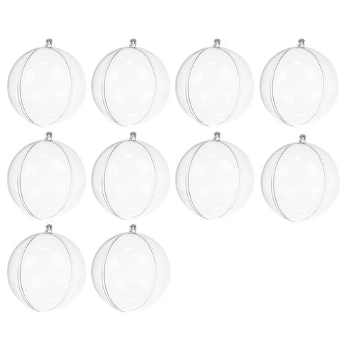 Transparent baubles 10 cm, set of 10 Ruhhy 22277-2