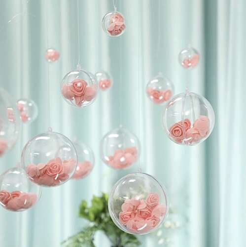 Transparent baubles 12cm - set of 5 Ruhhy 22278-7