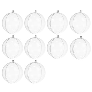 Transparent baubles 12cm set of 10 Ruhhy 22279-1