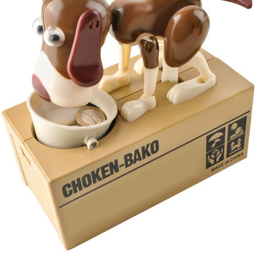 Battery-operated piggy bank - brown dog 22470-7