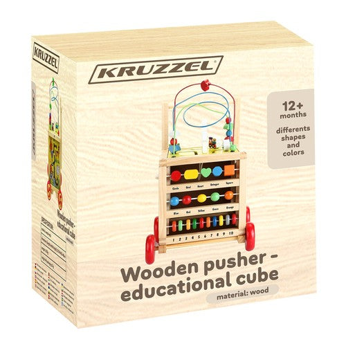 Wooden pusher - Educational cube 22606-8