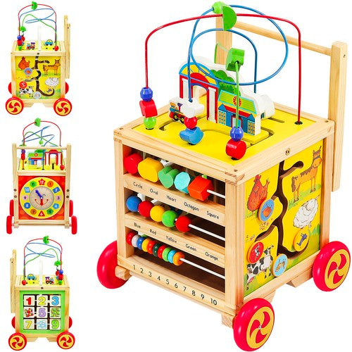 Wooden pusher - Educational cube 22606 Kruzzel 5900779946972