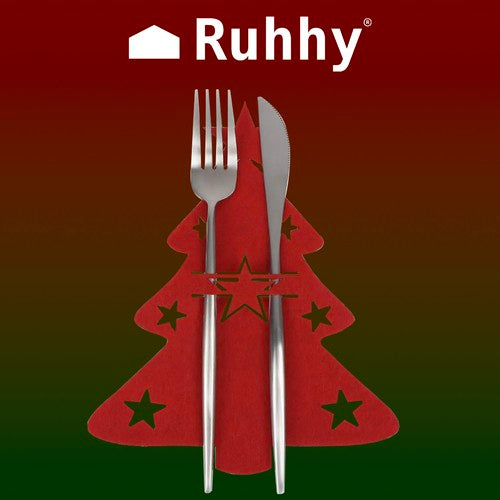 Cutlery case - Christmas trees, 12 pcs. Ruhhy 22304-4