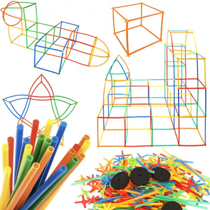 Blocks - straws - set of 238 pcs. 22416 Iso Trade 5900779945661