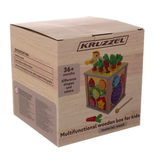 Wooden educational cube - sorter Kruzzel 22566-5