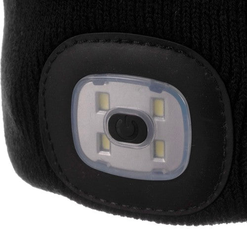 Winter hat with flashlight - black Trizand 22663-5