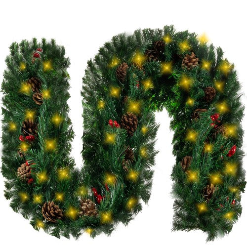 Christmas tree garland 2.7m with Ruhhy 22322 LED lights-2