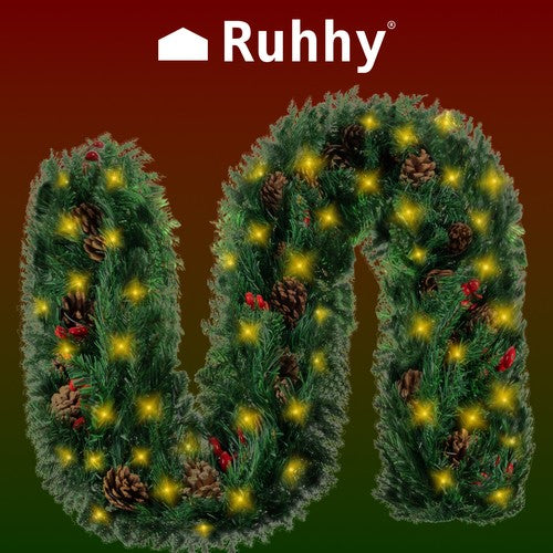 Christmas tree garland 2.7m HQ with Ruhhy 22325 lights-7