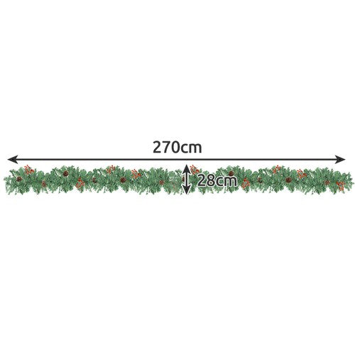 Christmas tree garland 2.7m HQ with Ruhhy 22325 lights-8